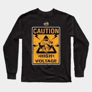 DEMON SLAYER SEASON 2: CAUTION HIGH VOLTAGE (BLACK/GRUNGE) Long Sleeve T-Shirt